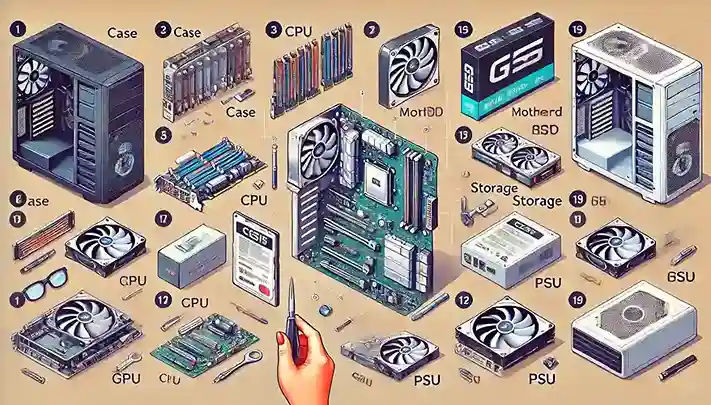 초보자를 위한 조립식 컴퓨터 가이드-필수 부품과 조립 방법